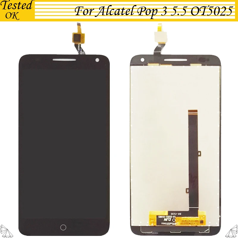 Сенсорный экран 5 дюйма для Alcatel One Touch Pop 3 OT5025 5025D 5025 ЖК дисплей с дигитайзером