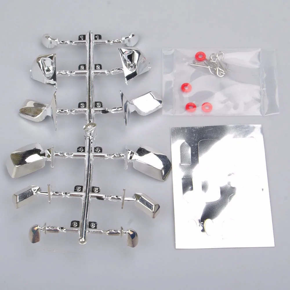 Корпус зеркала заднего вида в масштабе 1:10 серебристый подходит для