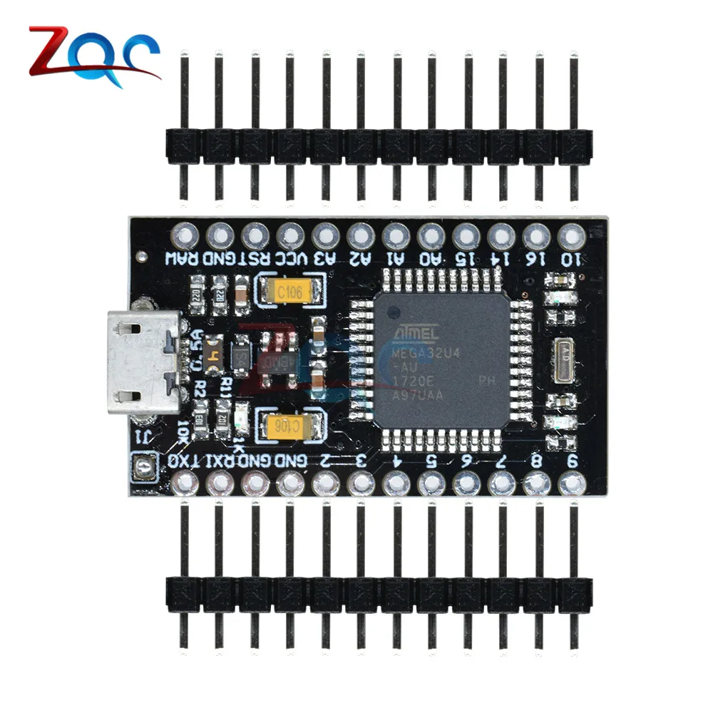 Плата контроллера ATmega32U4 3 В 8 МГц Nano Pro Micro USB для Arduino с Загрузчиком Mega32U4 Mini Leonardo|board