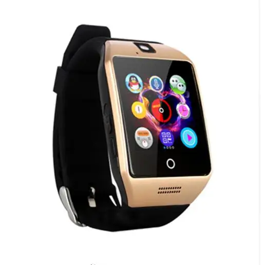 Bluetooth Смарт часы Q18 с камерой Facebook Whatsapp Twitter Синхронизация SMS Smartwatch поддержка sim