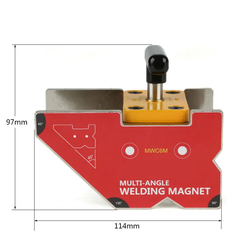 

Heavy Duty Multi-angle Neodymium Magnet Welding Clamp 120kg Magnetic Force Magnetic Welding Holder MWC6