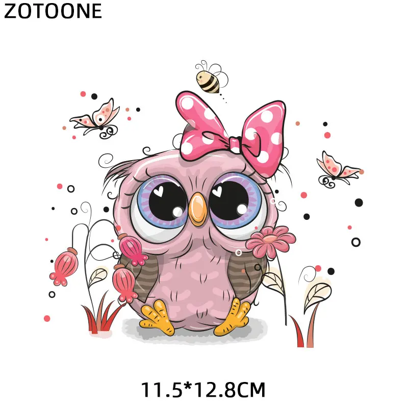 Термонаклейки ZOTOONE с милыми животными наклейки рисунком совы единорога