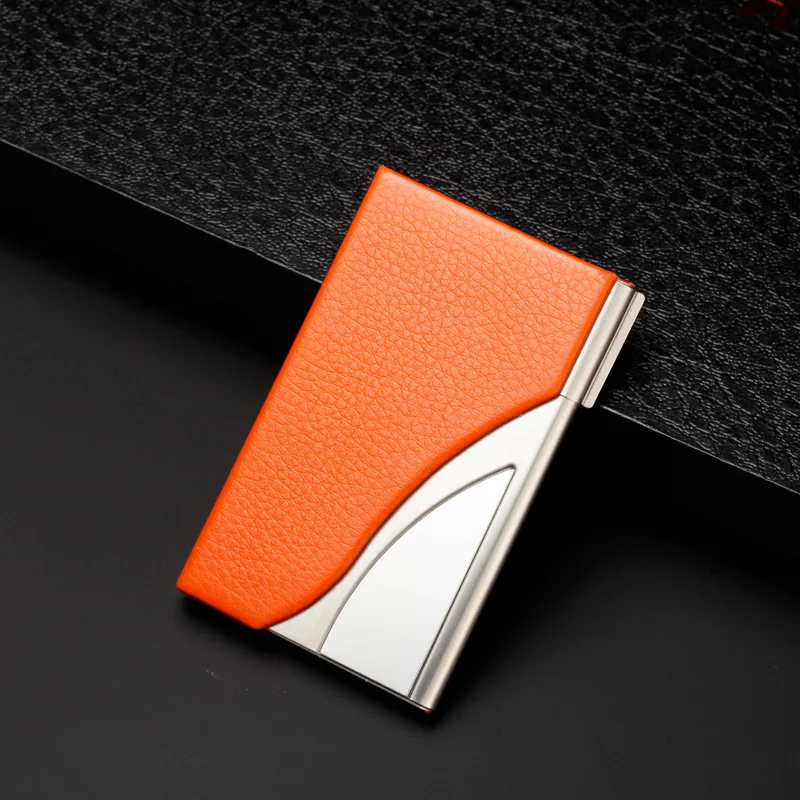 fashion mens stainless steel credit card holder id business card case wallet for women 6 slots free global shipping