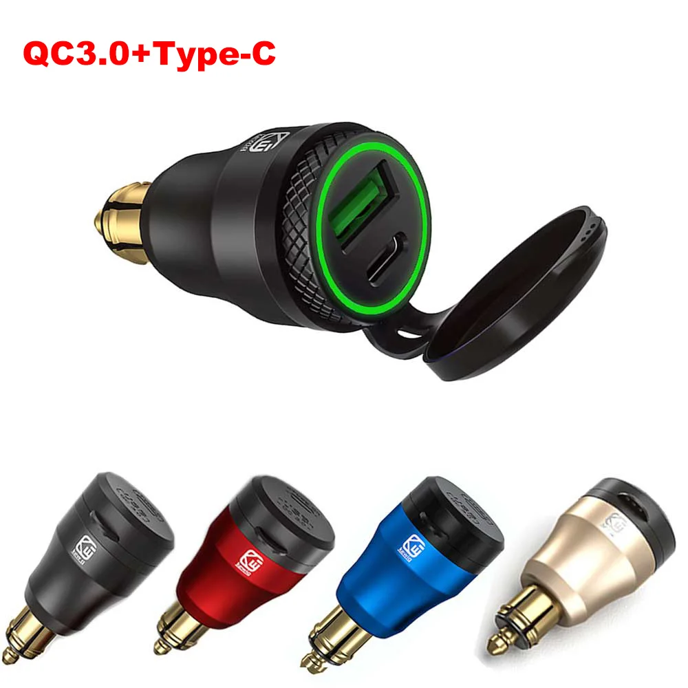 Быстрое зарядное устройство Buendeer с разъемом USB для мотоцикла QC3.0 разъем питания
