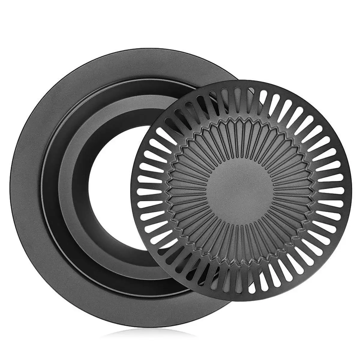 Бездымная сковорода для барбекю Сковорода Из Нержавеющей Стали карта типа