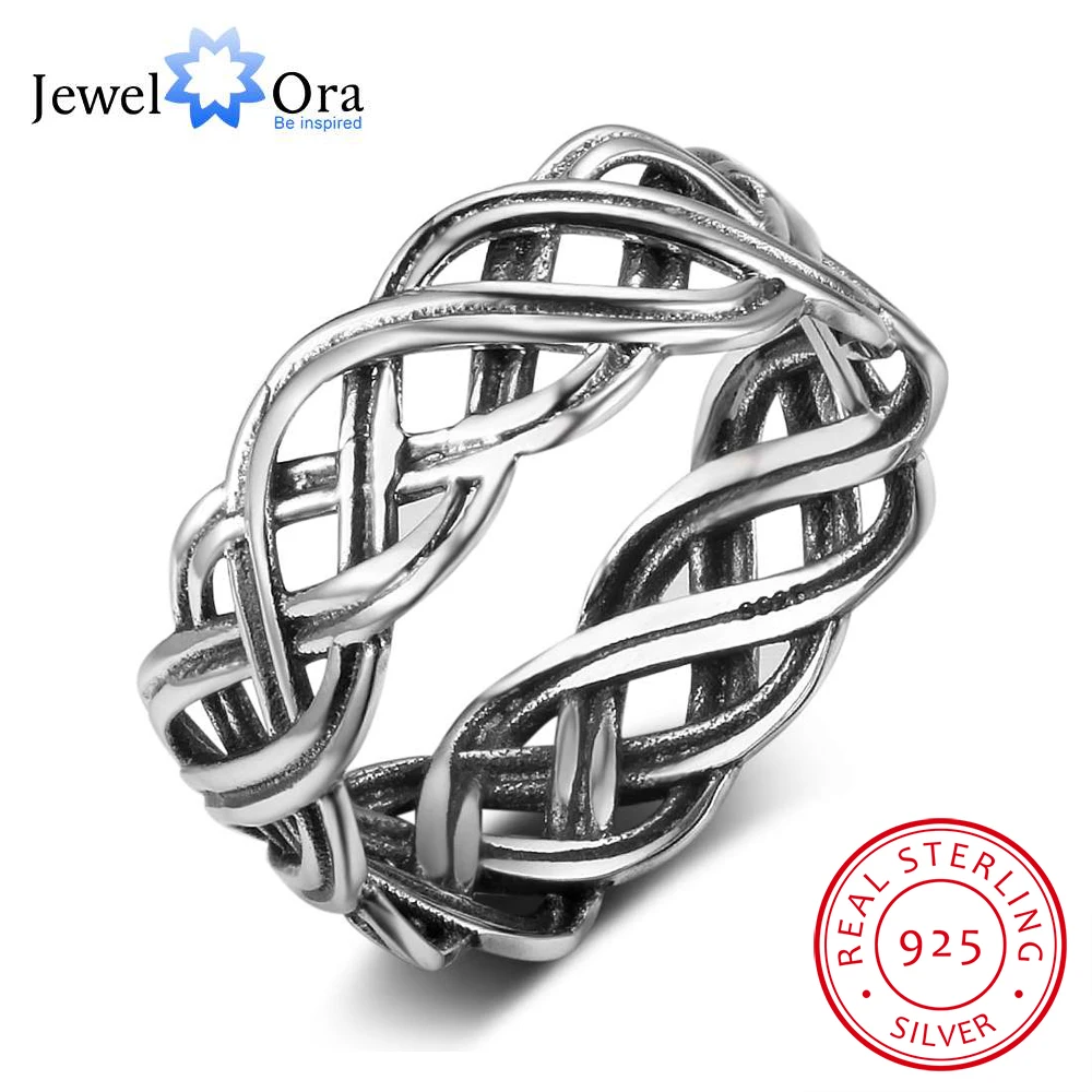 Женские кольца из стерлингового серебра 925 пробы для помолвки с кружевной нитью