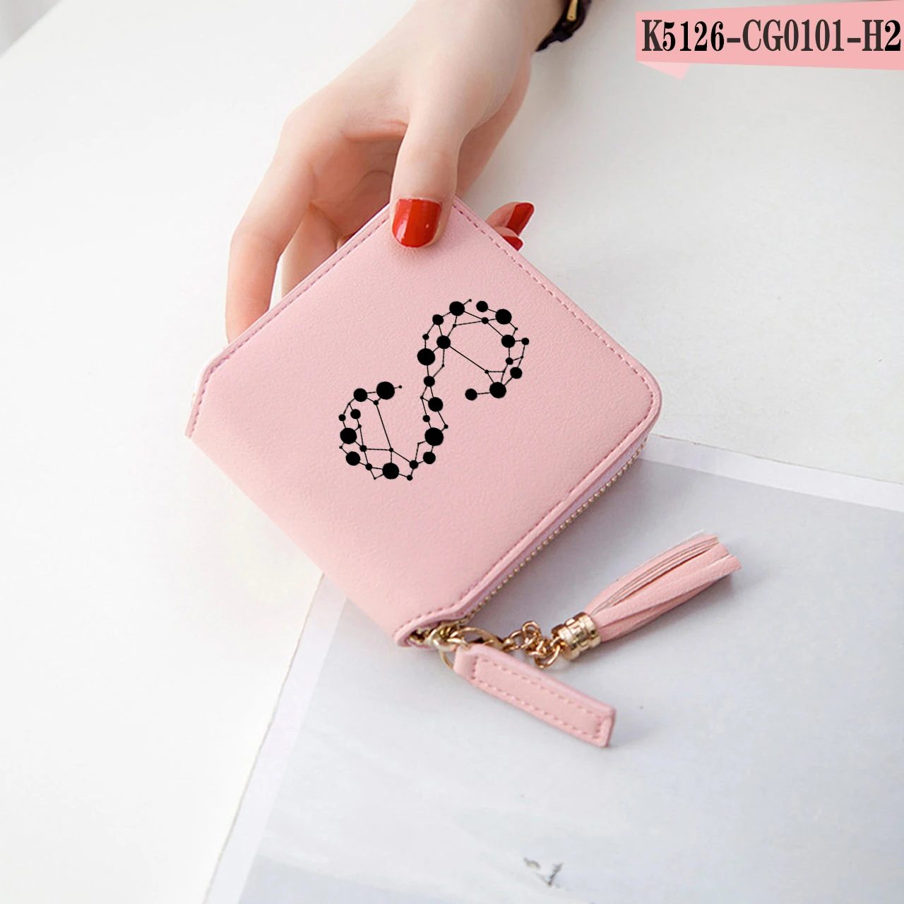 Pink Frdun Tommy бесконечное Кошельки Мини 3D сумки с принтом Для женщин кошельки Kpop вентиляторы застежка-молния короткий бумажник с отделениями для карт для девочек кошельки с кисточками в комплекте с сумочками; - Цвет: Pink