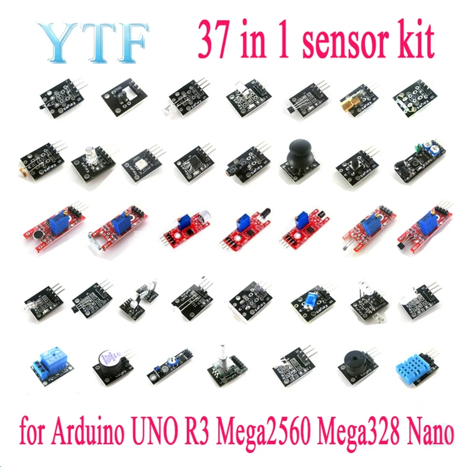 Комплект сенсорного модуля 37 в 1 для R3 Mega2560 Mega328 Nano|Аксессуары демонстрационных