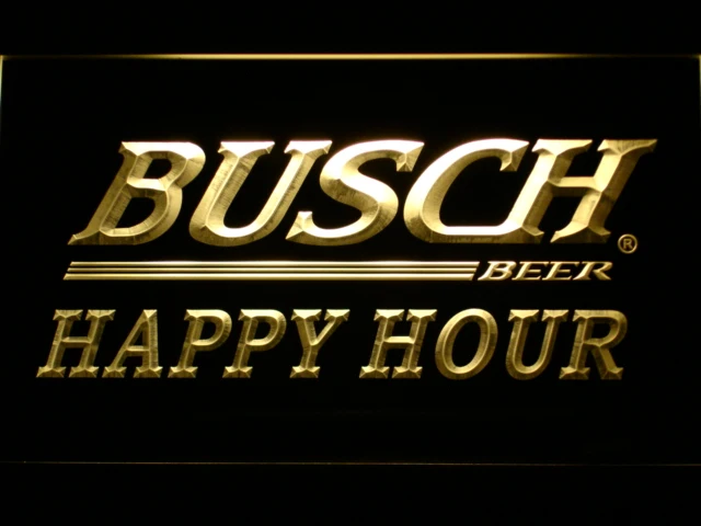 621 Busch пиво Счастливый час бар светодиодсветильник неоновые световые вывески с