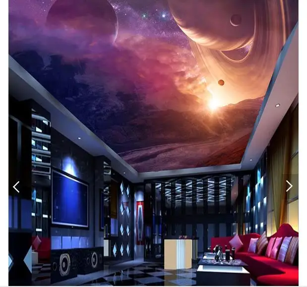 Пользовательские фото обои 3d потолочные фрески фантазия звезда планеты КТВ