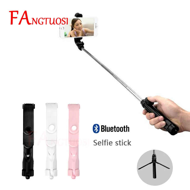 FANGTUOSI Bluetooth селфи палка складной беспроводной мини штатив монопод с затвором Кнопка пульта дистанционного управления для Iphone X 8 7 Plus samsung