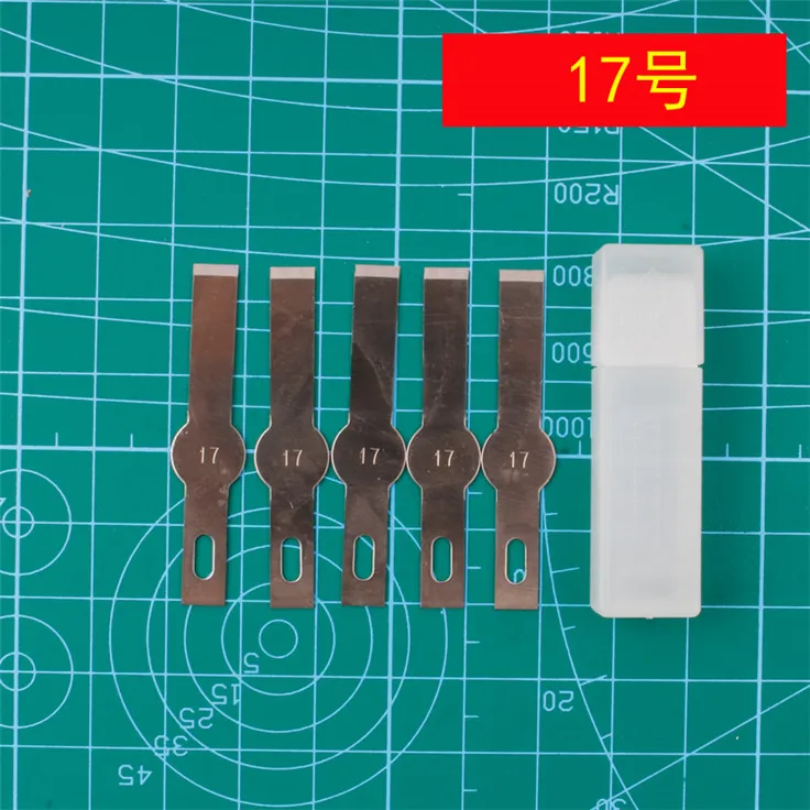 17 style blade 5pcs Нескользящие металлические 5 Лезвия для резьбы по дереву инструменты еда скульптура гравировка нож для канцелярские творческие принадлежности - Цвет: 17 style blade 5pcs