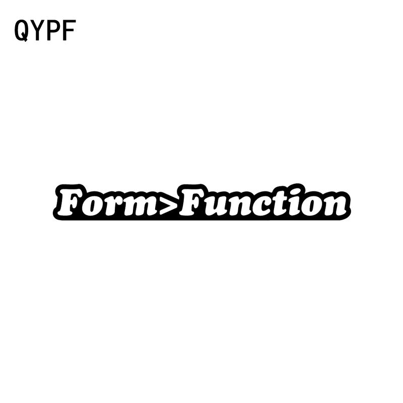 

QYPF 17.2cm*2cm Creative FORM > FUNCTION Vinyl Car Sticker Decal Motorcycle Car-styling C15-1556