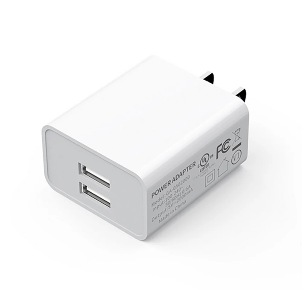 Двойной порт USB настенное зарядное устройство 5V 2A 2 PIN штепсельная вилка США