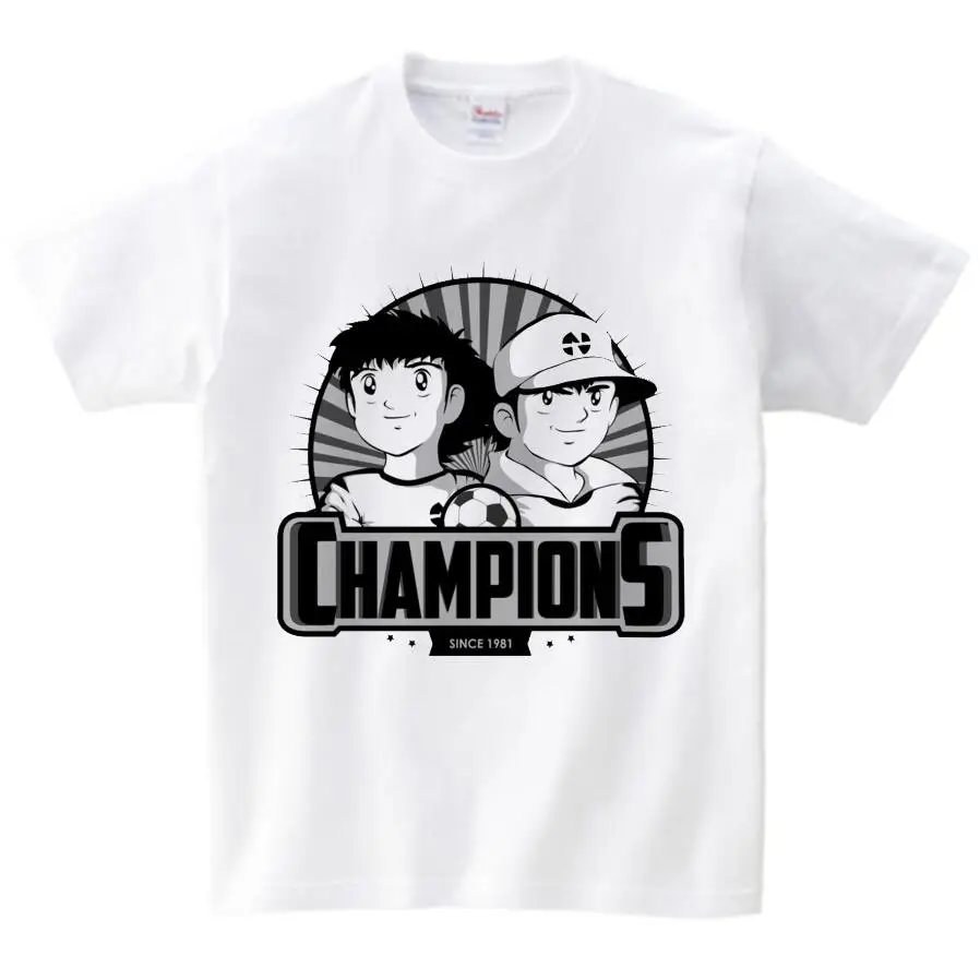 white7 childreTshirt Детские футболки с короткими рукавами для мальчиков и девочек, футболка с принтом капитан Цубаса, детские летние белые топы для маленьких мальчиков 2-15 лет - Color: white7 childreTshirt