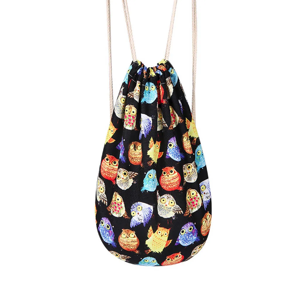 Модная унисекс насосная веревка рюкзак сумка мешок с мультяшными дорожными