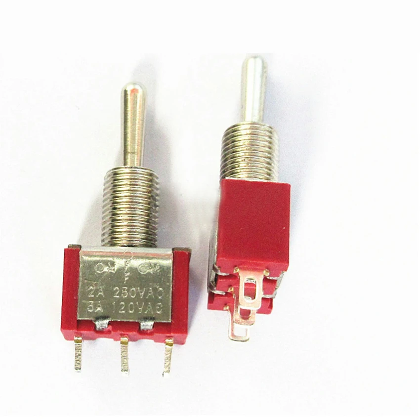

1pc 6mm Mini MTS-103 3-Pin SPDT ON-OFF-ON 2A 250V 5A 120V/AC Miniature Toggle Switches Rocker switch