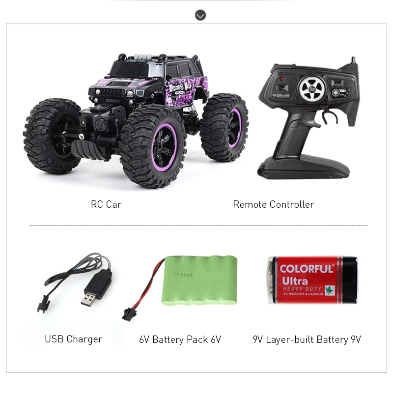 RC автомобиль 4WD 2 4 г восхождение 4x4 двойные двигатели рок сканеры светодиодный