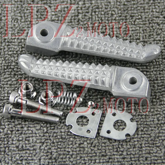 Motorcycle Front / Rear Footrests Foot pegs For YAMAHA YZF1000 R1 00-06 YZF600 R6 98-08 Silver pedal | Автомобили и мотоциклы