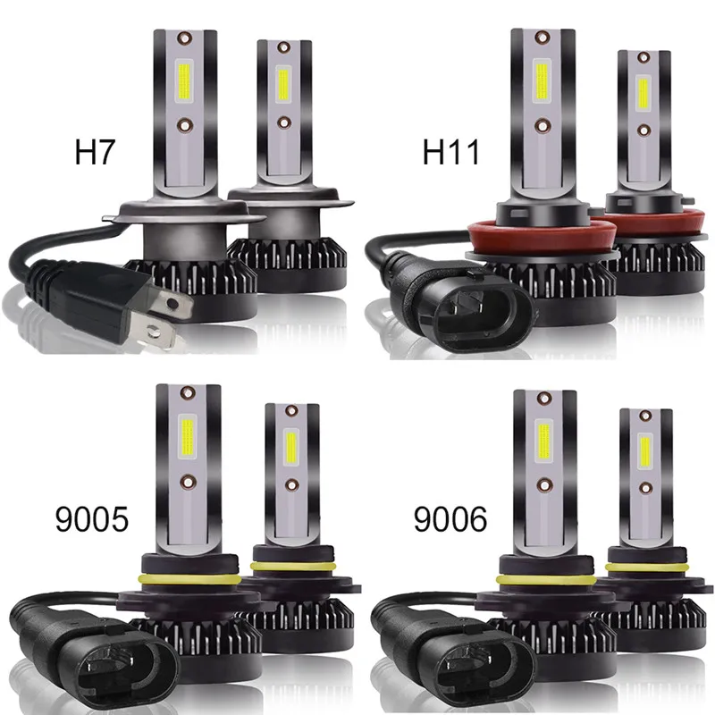 Новый 2 шт. высокая яркость низкое потребление COB чип мини H7/H11/9005/9006 светодиодные