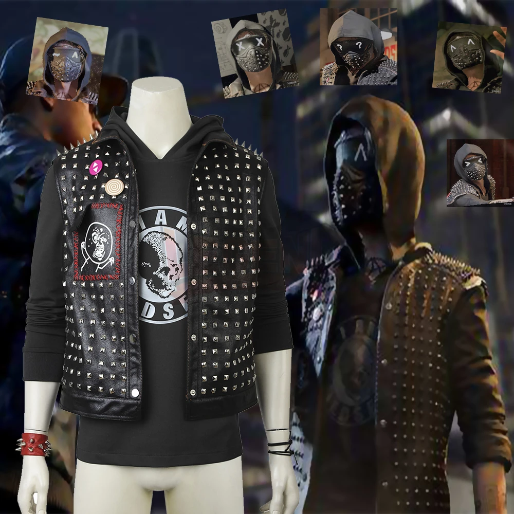 Watch dogs 2 ключ дюймовый стандарт Косплэй взрослый костюм Индивидуальный заказ