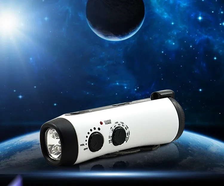 Multifunctional LED Dynamo Flashlight Emergency Alarm flashlights Radio/Mobile Charging | Лампы и освещение