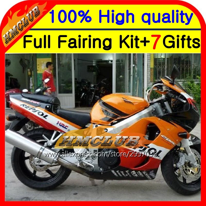 Корпус для HONDA CBR900RR CBR 919 RR 98 99 919RR Repsol оранжевый 35HM49 CBR919RR CBR919 1998 1999 обтекатель