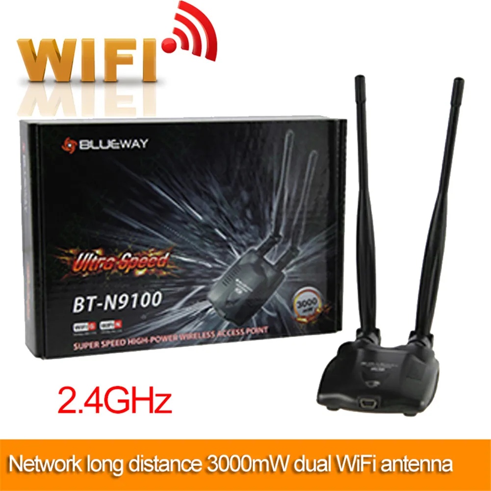 Беспроводной USB Wifi адаптер Beini бесплатный интернет длинный диапазон 3000 МВт двойная антенна Wi-Fi Blueway декодер Ralink 3070 BT-N9100