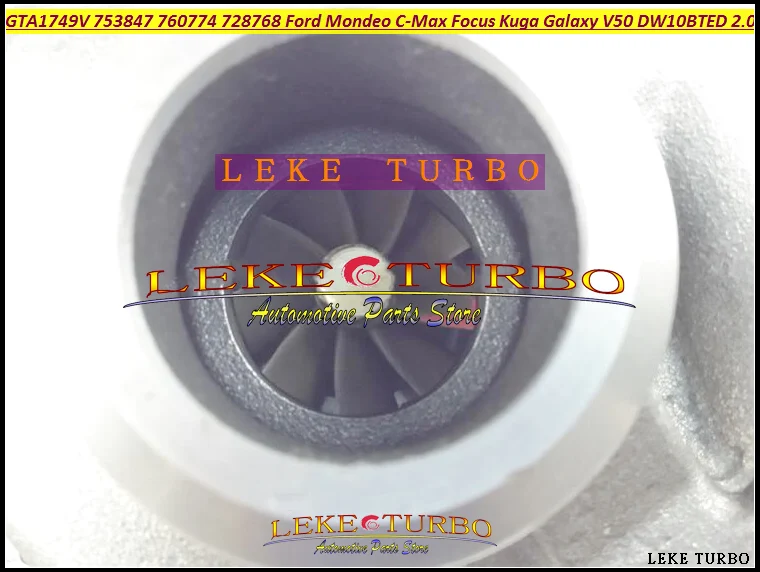 GTA1749V 760774 5003S 728768 753847 Turbo для Ford Mondeo C Max Kuga Galaxy Volvo C30 S40 V50 DW10BTED 2.0L TDCI|turbo for ford|turbo turbo