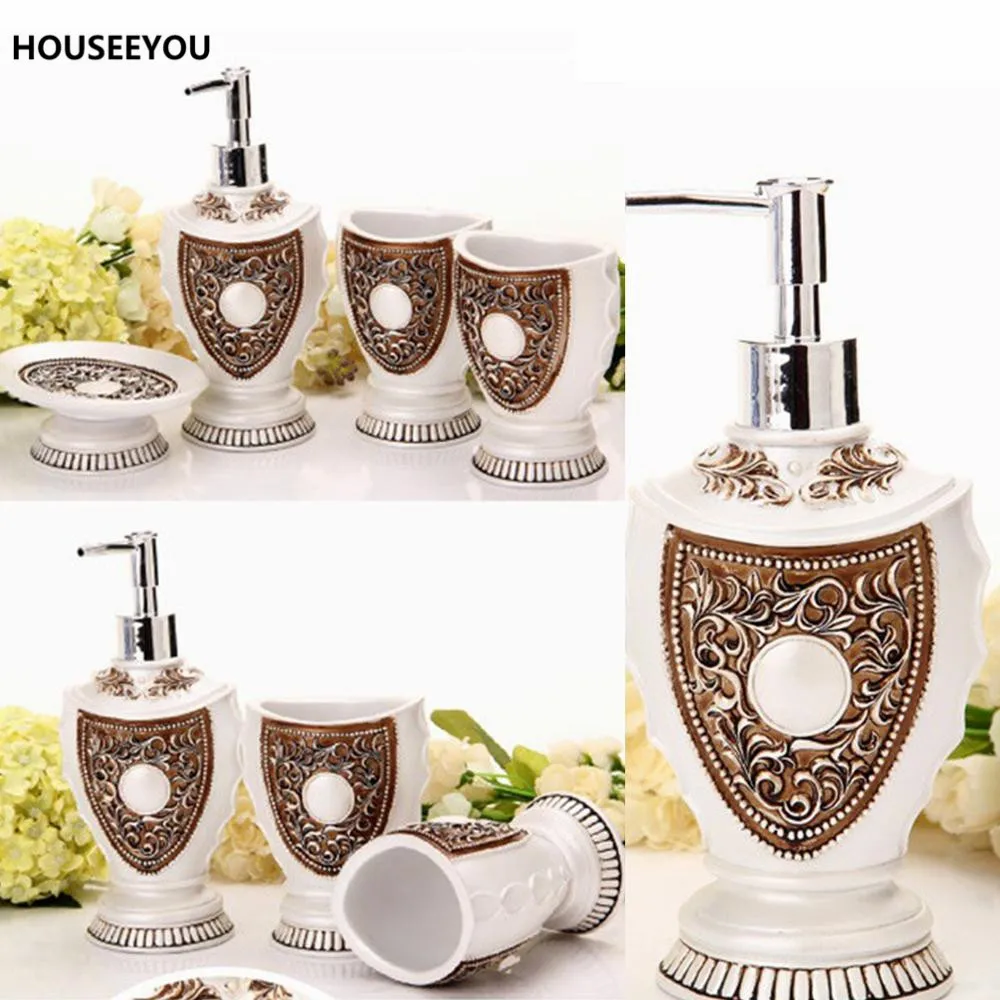 Европейский Королевский набор аксессуаров для ванной комнаты диспенсер лосьона