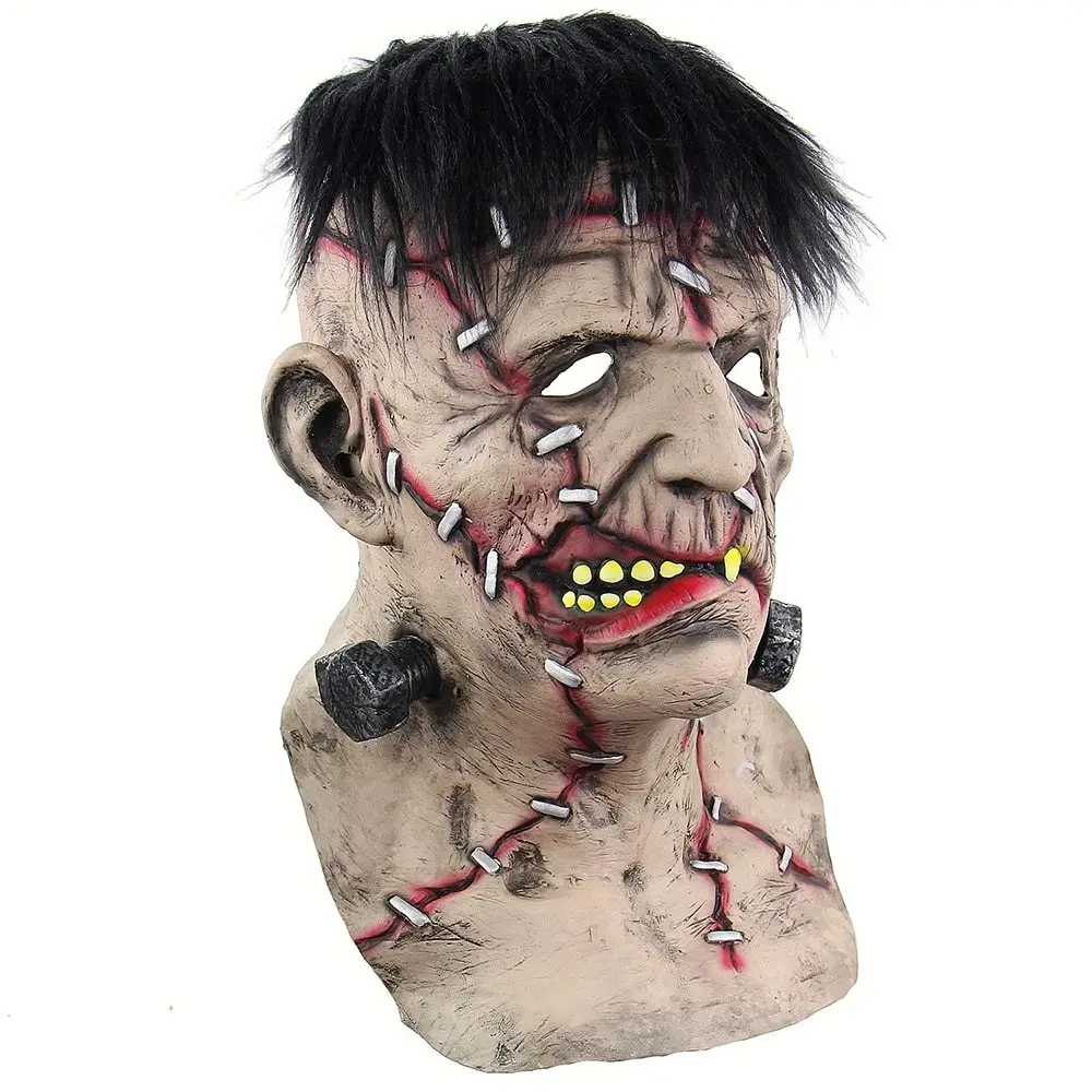 Латексная Маска на Хэллоуин забавная страшная маска со скромными ушами для