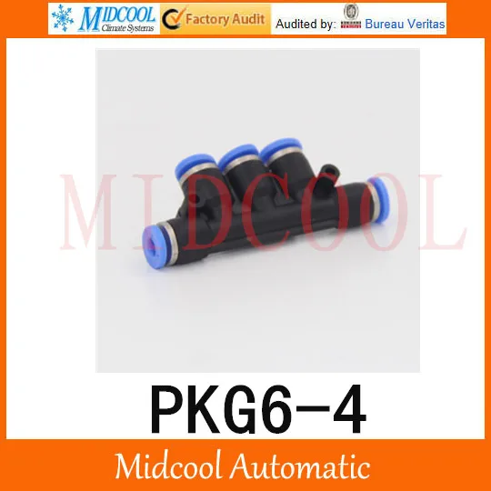 

Quick connector PKG6-4 reduced five-way pipe joint 6mm to 4mm plastic socket pneumatic hose components,air fitting