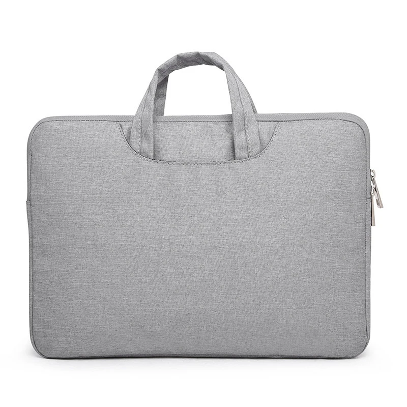 Laptop Bag Men'S Briefcase Simple Office Business Tote For Macbook/Air/Pro Light Gray Polyester | Багаж и сумки