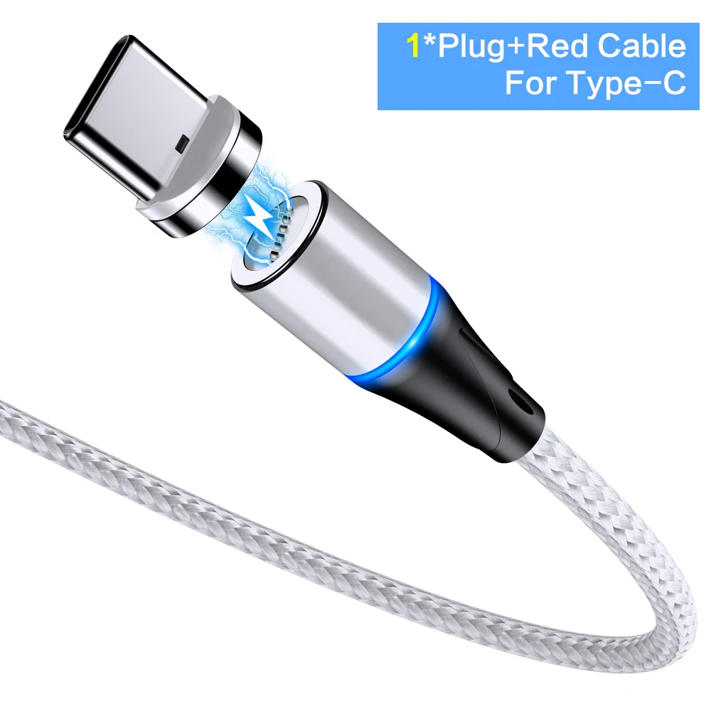1m Sliver For Type C 5А Магнитный кабель Micro Usb type C супер быстрая зарядка телефона Microusb type-C магнитное зарядное устройство Usb C для Iphone X huawei Xiaomi - Цвет: 1m Sliver For Type C