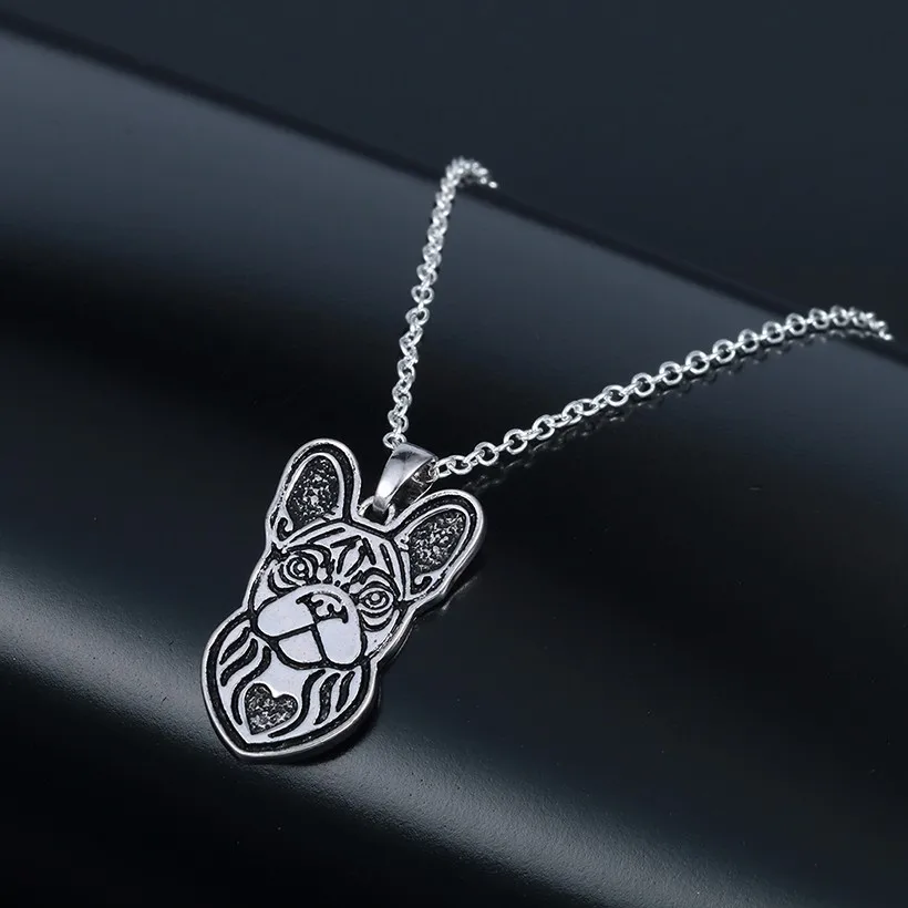 Ожерелье с подвеской в виде животного Kinitial ожерелье французского щенка бульдога