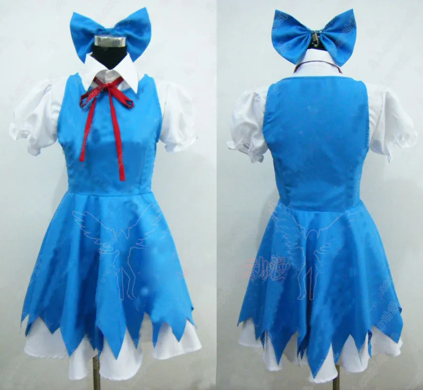 Костюм для косплея Touhou Project Cirno полный комплект платье индивидуальный пошив