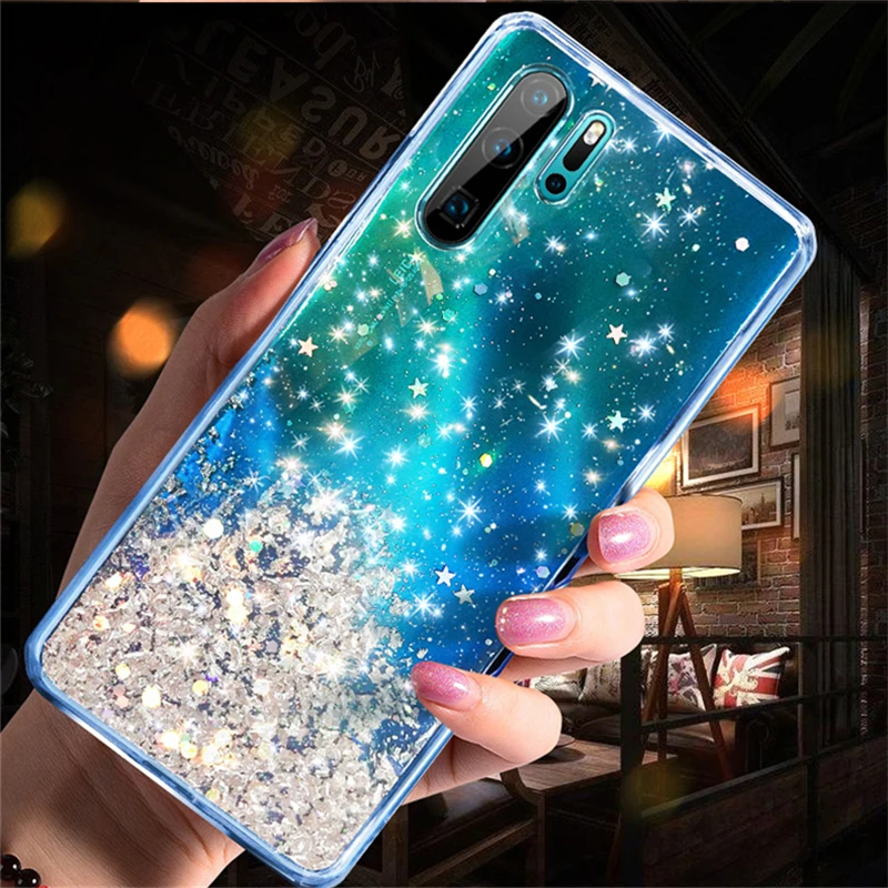 Чехол для телефона с серебряной фольгой и звездой Huawei P10 Plus P20 Lite P30 Pro Nova 2s 3e 3i 3 4 Honor