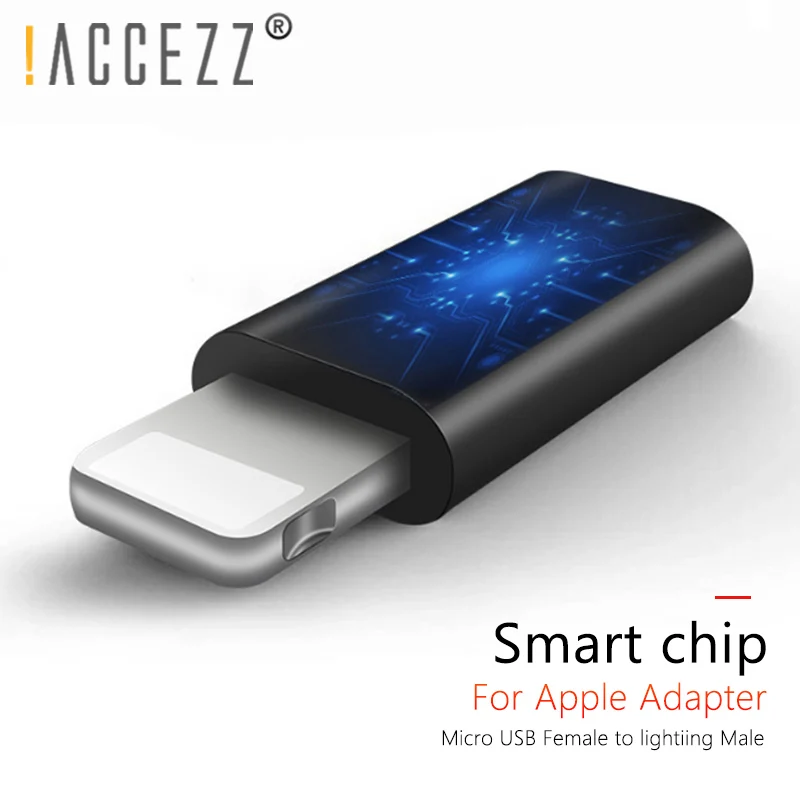 ! Переходник ACCEZZ OTG с Micro USB на Lighting для Apple адаптеров iphone 6 7X8 6s Plus ipad Air Mini адаптер