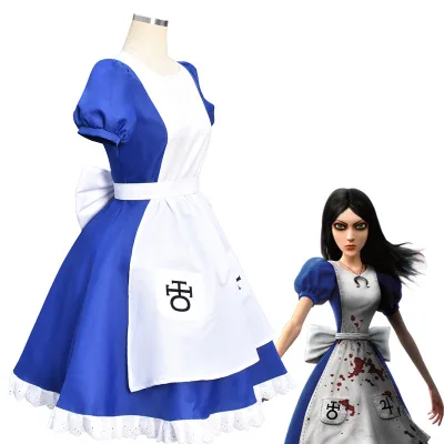 Косплей-костюм из игры Алиса безумие возвращения костюмы на Хэллоуин платья