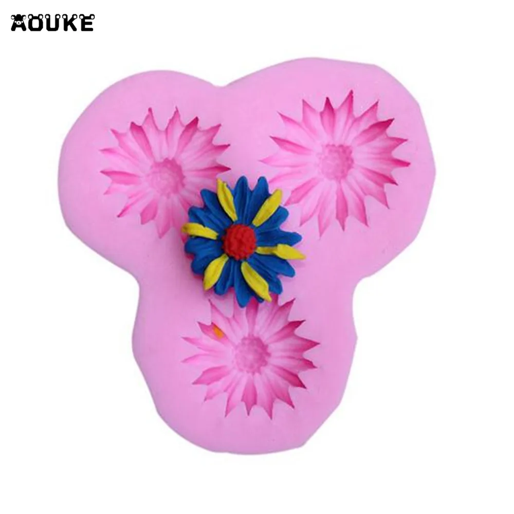 Милые маленькие маргаритки 3D помадка торт Силиконовая форма шоколадные формы