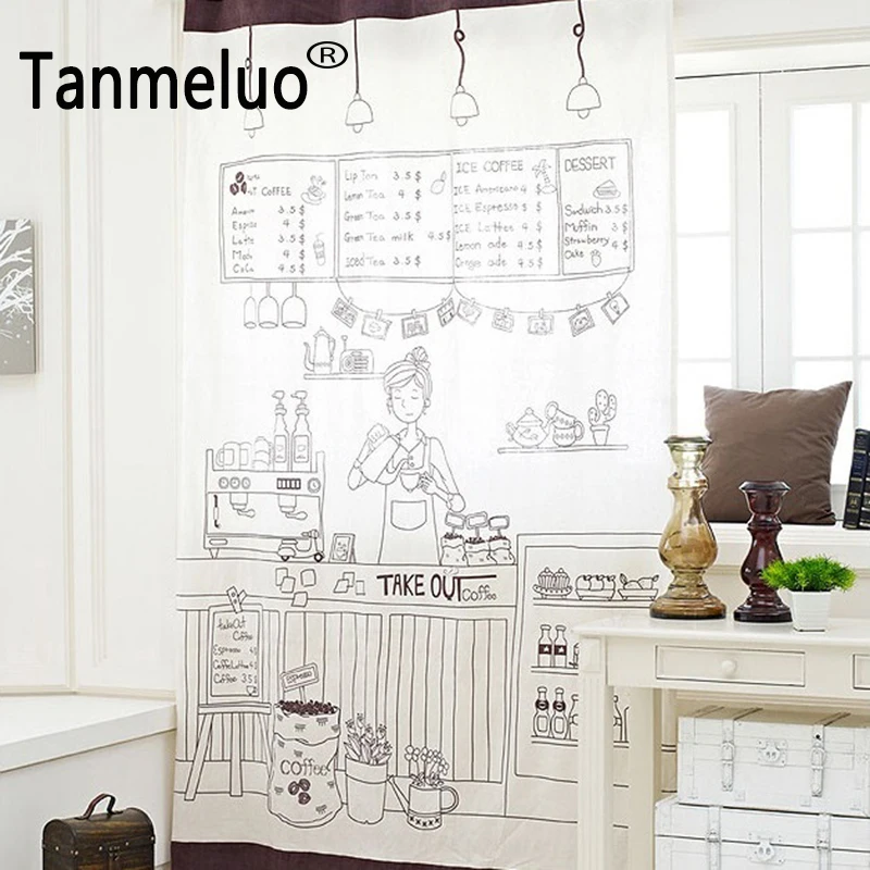 Занавески на дверь для кухни хлопковые рустикальные американская европейская