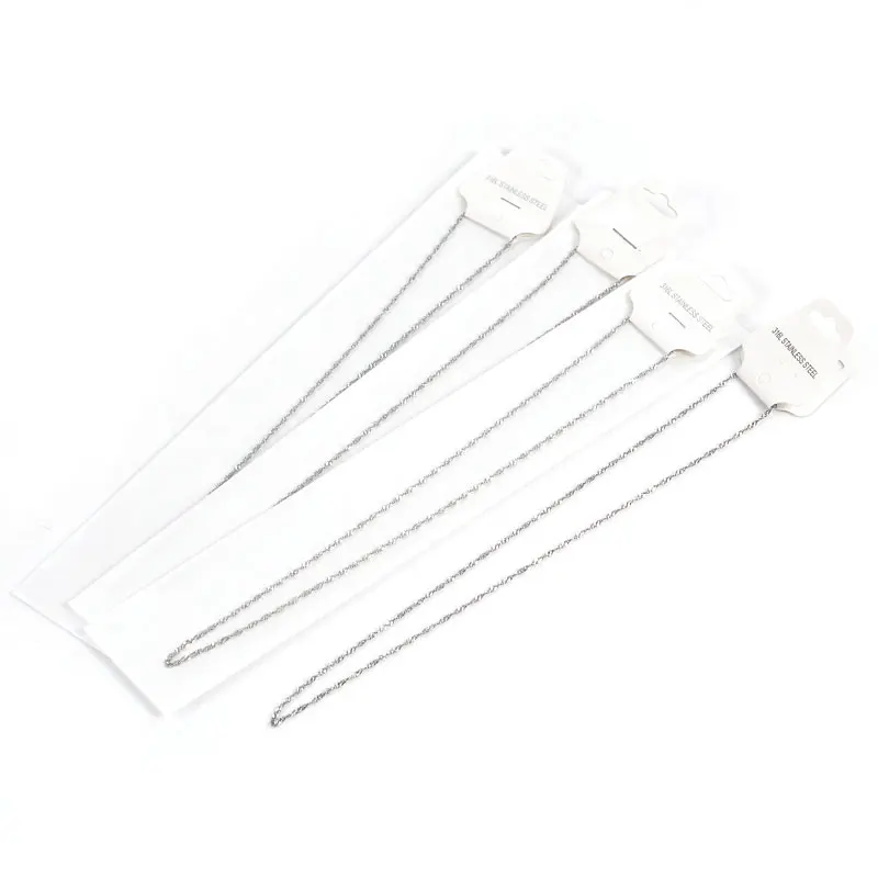 1 шт. цепочка из нержавеющей стали ожерелье серебряного цвета 48 5 см 2 мм (1/8 дюйма)