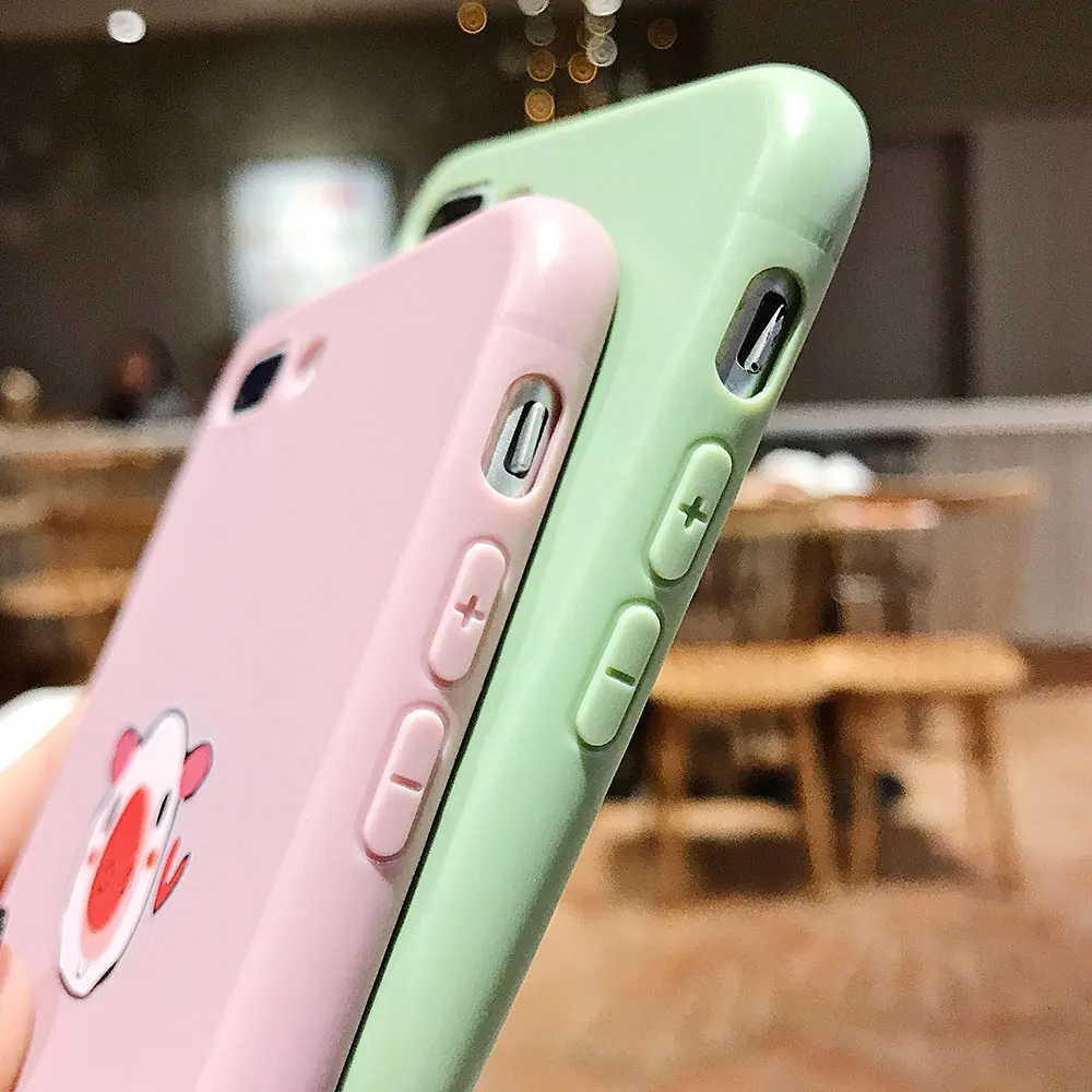 Чехол RAXFLY с милой Свинкой для iPhone Xr X Xs Max Мягкий силиконовый чехол телефона 7 8 6S Plus
