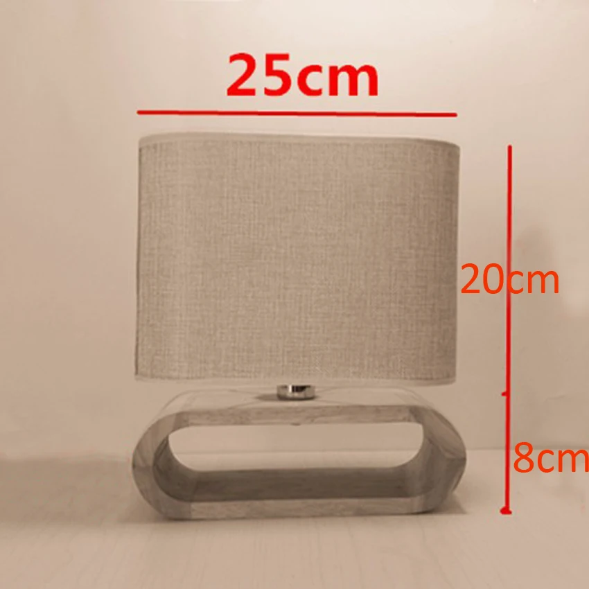 Современная настольная лампа деревянная основа абажур настольные лампы для