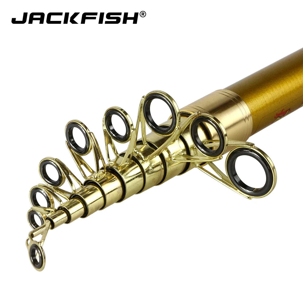 JACKFISH Спиннинг Удочка Комбо Телескопическая + 10BB Рыболовная катушка колеса