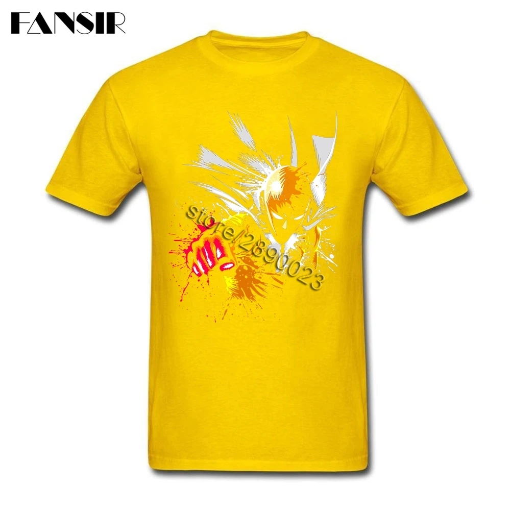 One Punch Man Camiseta удивительный Для мужчин футболки короткий рукав 100% хлопковая