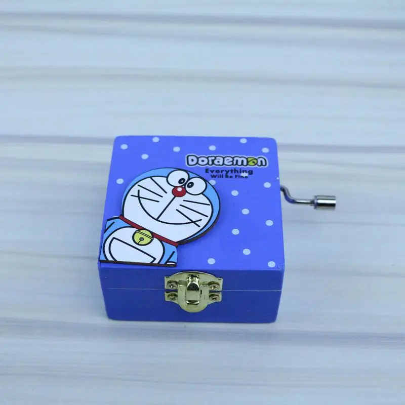 Классическая деревянная музыкальная шкатулка Аниме Doraemon Мультяшные игрушки с