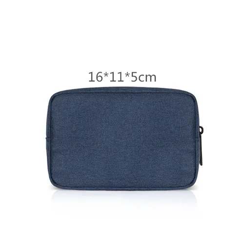 Small Navy Blue Портативный цифровой USB кабель дорожная сумка для хранения зарядное устройство для наушников электронные аксессуары органайзер косметичка Сумка Для Хранения Чехол - Цвет: Small Navy Blue
