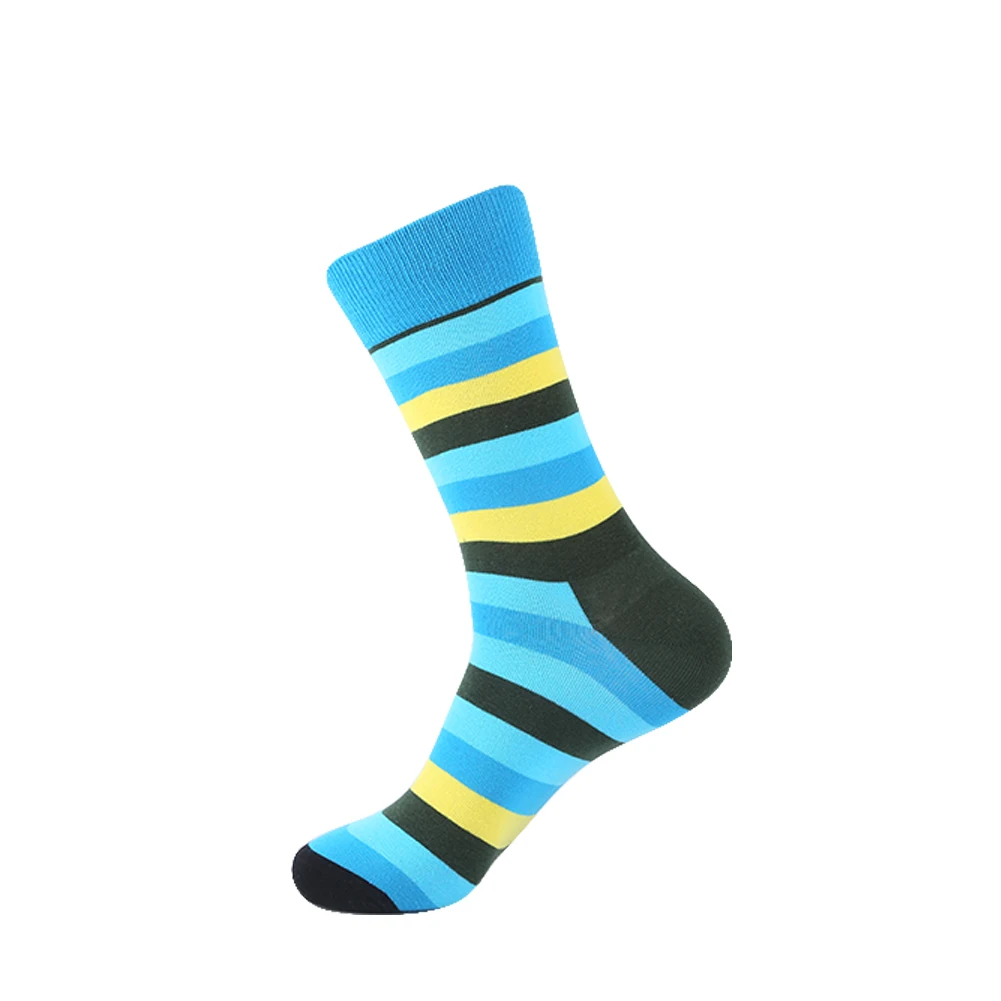 VPM, новинка, цветные мужские носки, узор, Аргайл, картина маслом, полосатый бриллиант, чёсаный хлопок, свадебные носки, лучший подарок - Цвет: B15