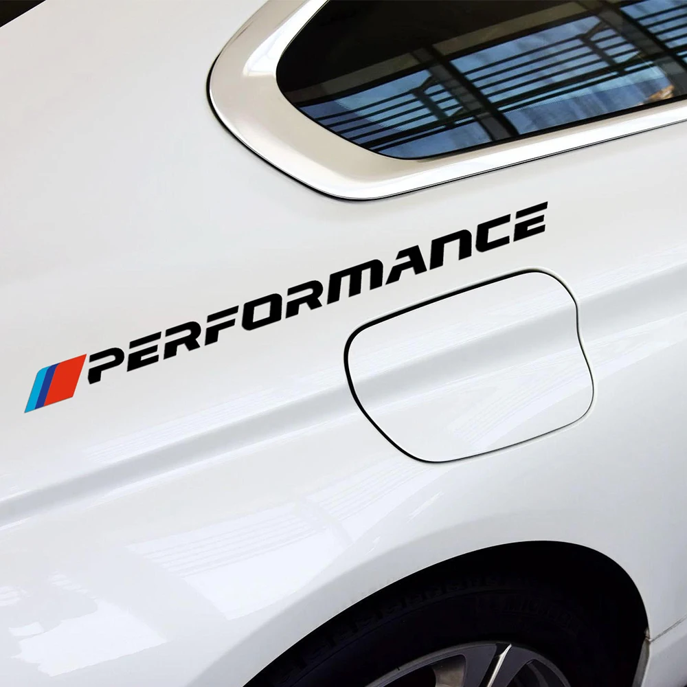 

Car Styling Performance Rear fender Car Side Logo Vinyl stickers Decal For bmw e46 e39 e90 f30 f34 f10 x5 x6 e60 f15 e36 e53 e34